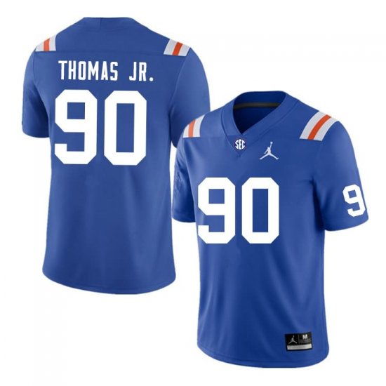 Men's Florida Gators #90 Chris Thomas Jr. NCAA Nike Blue Throwback Authentic Stitched College Football Jersey ZJM7262EX